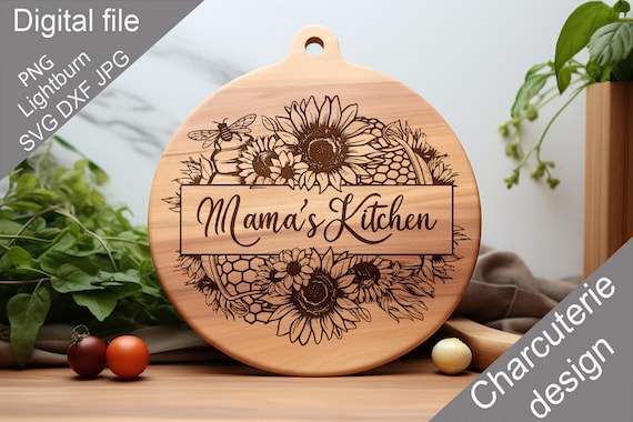 Mother's Day Charcuterie Board SVG, Laser Engraved Design (Digital)