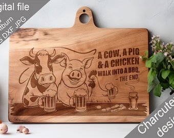 Grappige SVG Charcuterie Board, snijplank, snijplank, keukenhanddoek, lasergegraveerde bestanden, digitaal, vector, keukendecor, Glowforge