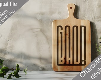 Motivational Charcuterie SVG Chopping Board, Cutting Board, Kitchen Towel, Laser Engraved Files, Digital, Vector, Kitchen Decor, Glowforge