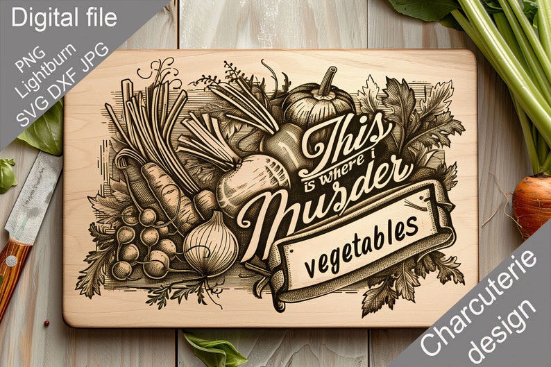 Charcuterie, SVG, Chopping Board, Cutting Board, Kitchen Towel, Laser Engraved Files, Digital, Vector, Kitchen Decor, Glowforge, Cut File image 1