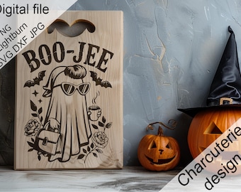 Halloween Boo-Jee Ghost Charcuterie Board SVG, Funny Digital Design