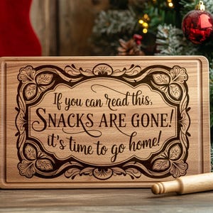 Charcuterie Board SVG Laser Engrave File Kitchen Cutting Board Engraving Design Glowforge LightBurn Vector Digital File image 2