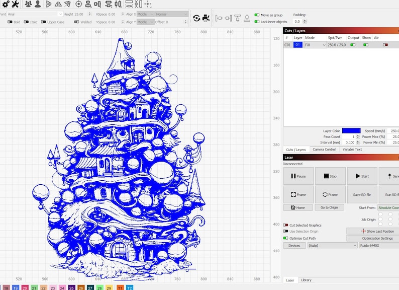 Christmas Village Charcuterie Board SVG, Laser Engraved File (digital ...