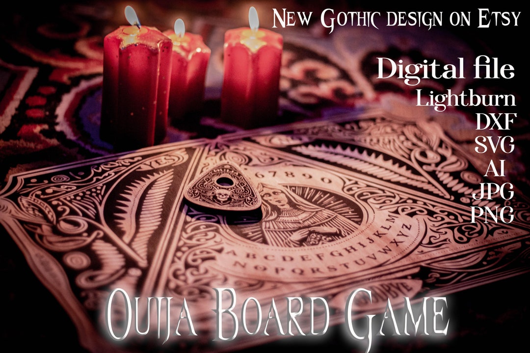 Ouija Board Game Gothic This is a Digital Product Design File for Engraving With a Laser Machine