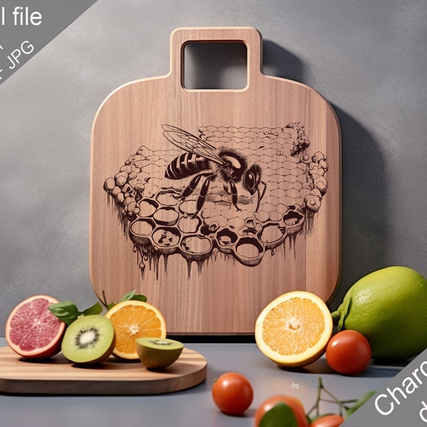 Bee Charcuterie Board SVG, Laser Engraved File (Digital Download)