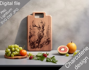 Charcuterie, SVG, Chopping Board, Cutting Board, Kitchen Towel, Laser Engraved Files, Digital, Vector, Kitchen Decor, Glowforge, Cut File