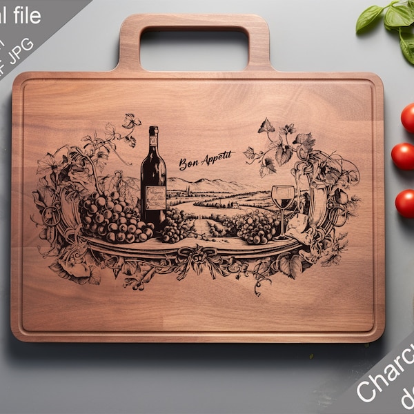 Charcuterie, SVG, Chopping Board, Cutting Board, Kitchen Towel, Laser Engraved Files, Digital, Vector,  Kitchen Decor, Glowforge, Cut File