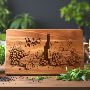 Charcuterie, SVG, Schneidebrett, Schneidebrett, Küchentuch, lasergravierte Dateien, digital, Vektor, Küchendekor, Glowforge, Schnittdatei Bild 2