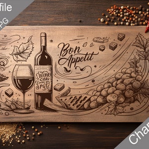 Charcuterie, SVG, Schneidebrett, Küchentuch, Laser gravierte Dateien, Digital, Vektor, Küchendekoration, Glowforge, Schnittdatei