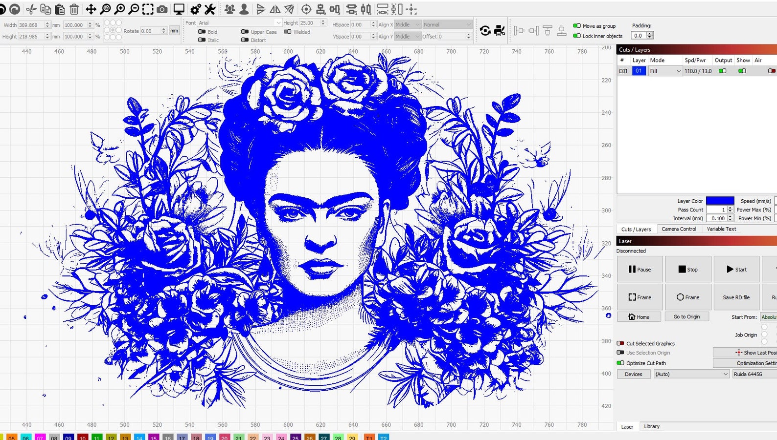 Frida Kahlo Charcuterie Board SVG, Laser Engraved File (digital) - Etsy ...