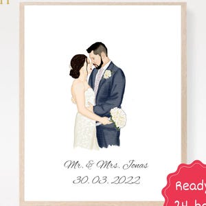Custom Hand-Drawn Watercolor Portrait from Your Photo – Personalized Keepsake Gift Personalized Watercolor Painting