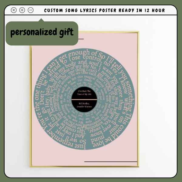 custom lyrics print, Personalized gift, Poster first dance song print, wedding Gift, Anniversary gift, hochzeitsgeschenk, Valentine Gift