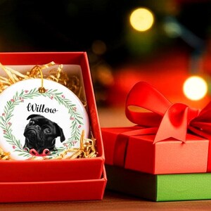 Personalized Pet Ornament, Custom Dog Christmas Ornament, Pet Ornament Using Photo, Cat Christmas Photo Ornament, Pet Portrait Name Gift