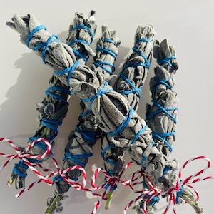 セージスマッジスティック / セージスマッジ / セージインセンススティック - 手作り、乾燥、未処理、オーガニック - 部屋の浄化に