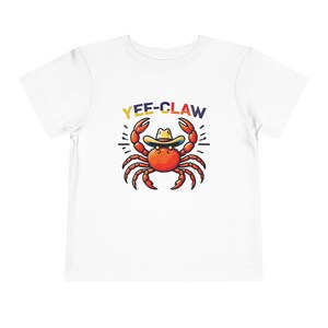 Yee-Claw Crab Toddler Tee: Western Graphic Kids T-Shirt