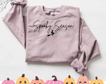 Spooky Season Sweatshirt, Retro Halloween Shirt, Witch Graphic