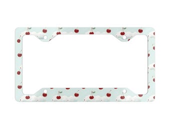 Cherry Blossom Metal License Plate Frame, Cute Car Accessory,  Summer Decor, License Plate Holder, Road Trip Essentials