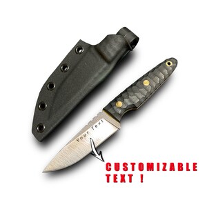 N690 Stainless, Tactical Bush craft Knife, Handmade Camping Knife, Hunting Knife, Custom Handmade Gift For Dad, Skinner Knife