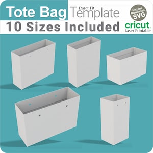 DIY Tote Bag Template – 10 Sizes (svg, dxf, pdf, ai) (Digital Download) Valentines day