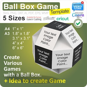 Plantilla de juego de caja de bolas DIY: Dados 3D imprimibles (descarga digital)