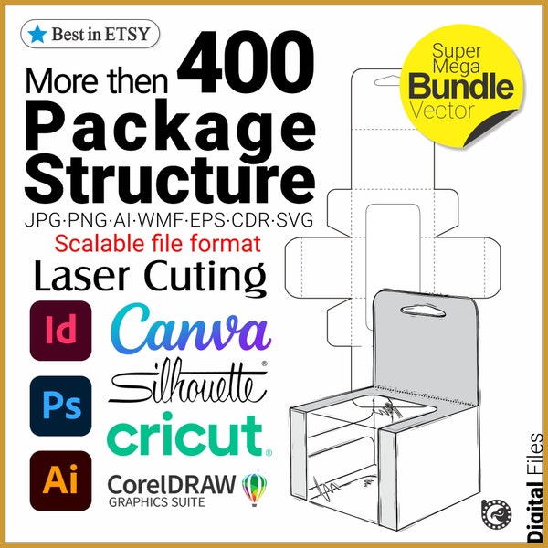 Das perfekte Paket zum Herstellen von Schachteln: Laser geschnittene SVG-Dateien, Schachtel-Design & Geschenkverpackungen Mega Vektor-Paket - Ideal für DIY-Handwerk!