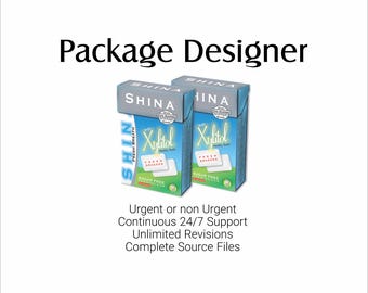 Custom Packaging SVG Box Template, Brand Identity Design & Product Label for Small Business