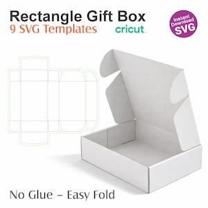 Rectangle Gift Box SVG Templates | Cricut Laser Cut File (Digital Download)
