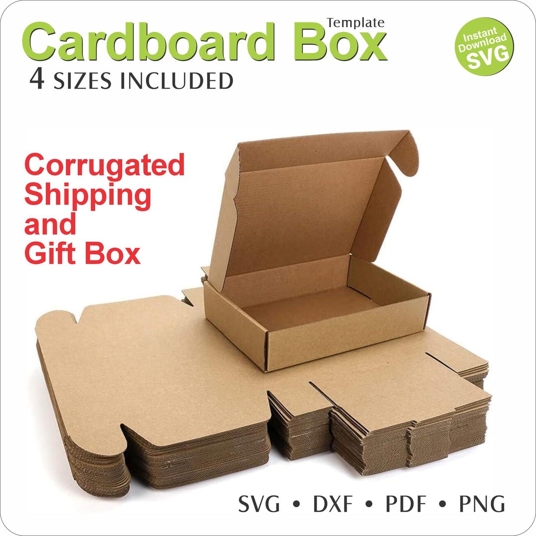 Cardboard Box Templates Pack 3: SVG DXF PDF (digital Download) - Etsy
