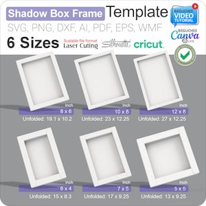 Marco de diorama SVG: Plantilla de caja de flores de papel 3D (Descarga digital)