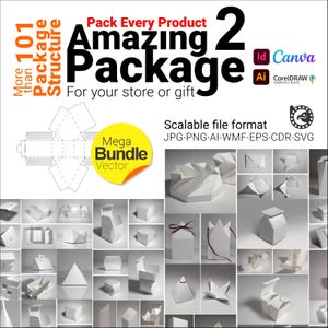 Ultimate Vector Box Bundle 2: Design de embalagem incrível, criação de caixa e arquivos vetoriais para corte a laser e embalagens para presentes Mega Vector Bundle, pacote