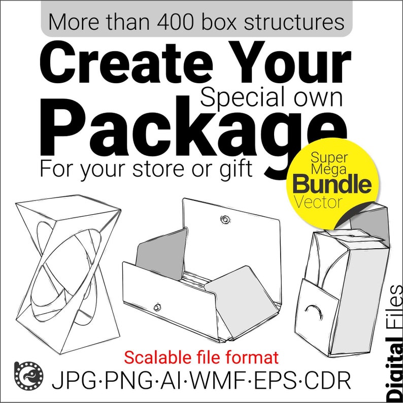 Le lot idéal pour la fabrication de boîtes : fichiers SVG découpés au laser, conception de boîte et emballage cadeau méga vecteur Idéal pour les travaux manuels image 2