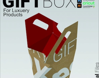 Elegant Gift Box Template: Luxury Packaging Vector Files (CDR, SVG, Ai, EPS)