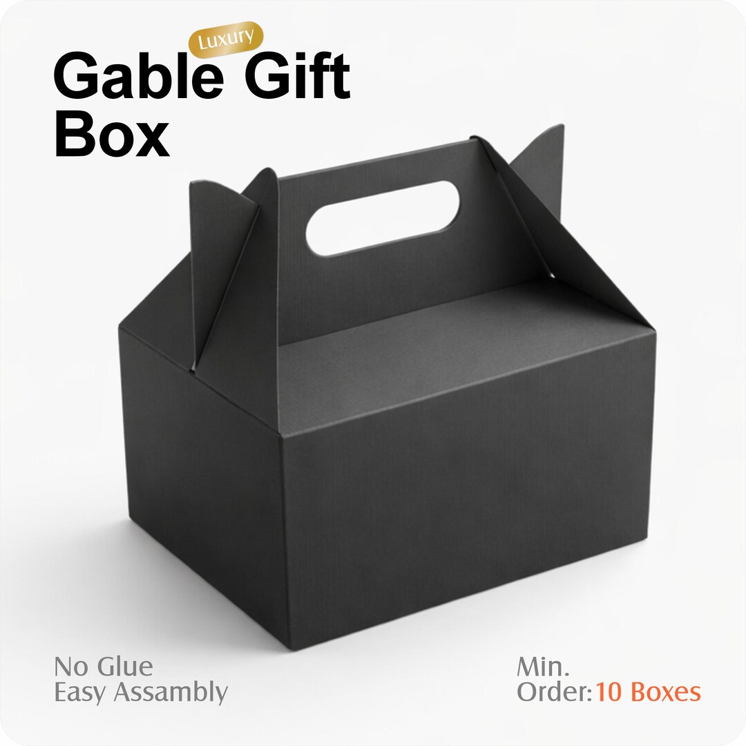 Gable Gift Box Luxury Gable Gift Box – Easy Assembly, Custom Design Handle Packaging ...