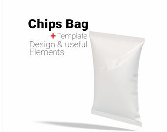 Custom Chip Bag Template Canva Editable | DIY Party Favor Wrapper Birthday Wedding Baby Shower PDF Guide