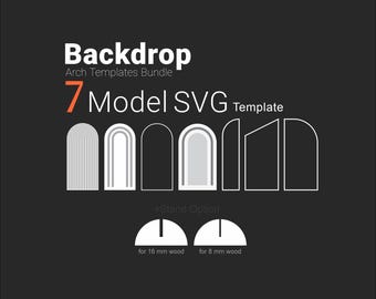 Boho Chiara Arch SVG Bundle, Laser Cut Packaging Templates, Shaker Rainbow Double Arch, dxf