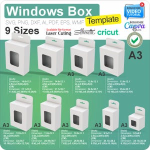 DIY Windows Box Template Bundle - Druckbare Verpackung (svg, png, pdf)