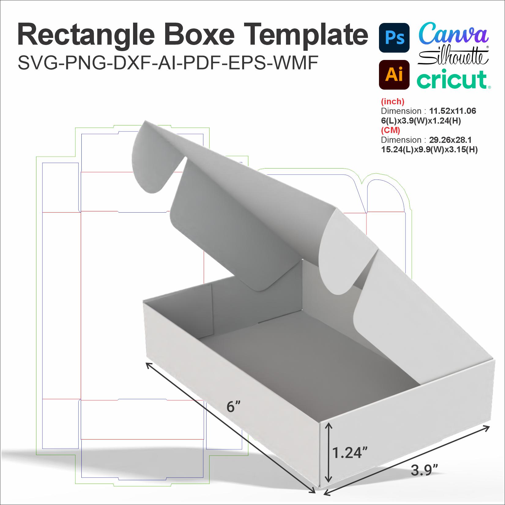 DIY Rectangle Box Template Bundle (svg, Png, Pdf) (digital Download ...