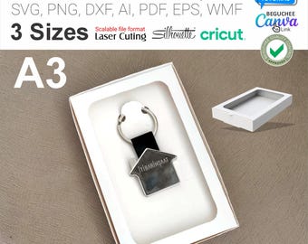 Keychain Box SVG Template: Gift Packaging for Cricut & Laser Cut (Digital Download