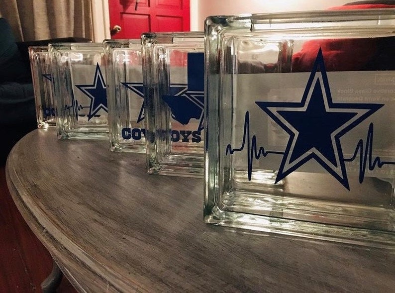 Decorative Glass Shadow Box Dallas Cowboy Etsy