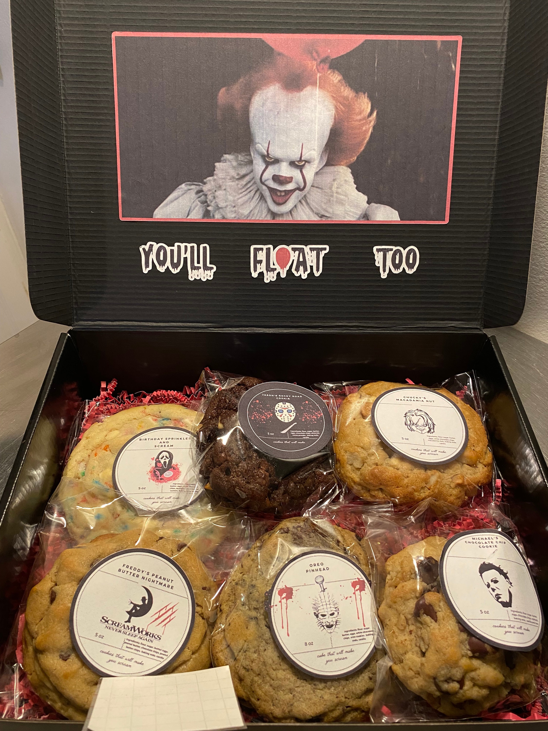 Pennywise Horror Cookie Box- These cookies will make you scream