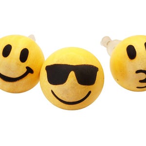 Emoji Holz Schubladenknauf: Kinderzimmer Dekor Griff