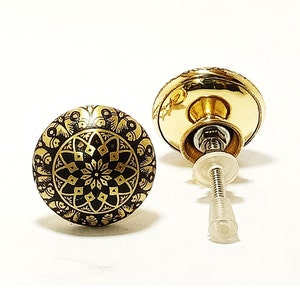 Moroccan black brass drawer knob black and gold brass knob cabinet knob wardrobe handles cabinet handles knobs and pulls
