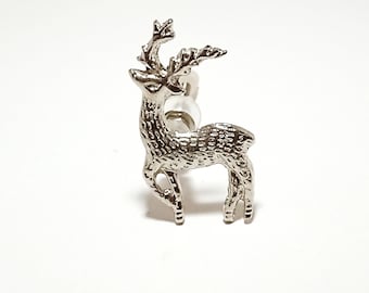Gusseisen silberfarbenen Hirsch Schrankknopf: Rustikaler Schrankknopf
