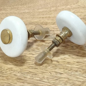 Round White Marble Knob - Unique Cabinet Pulls, White Gold Knob, Elegant Dresser Knob, Drawer Pulls, Knobs and Pulls