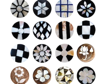 Handmade Mother of Pearl Drawer Knob: Seashell Cabinet Hardware