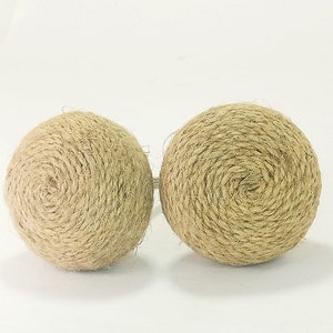 Rustic Jute Rope Cabinet Knob – Handmade Natural Drawer Pulls | Boho Coastal Farmhouse Dresser Handle | Nautical Rope Knobs