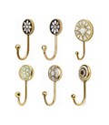 Handmade Brass Coat Hook: Mother of Pearl Inlay Wall Hanger product logo
