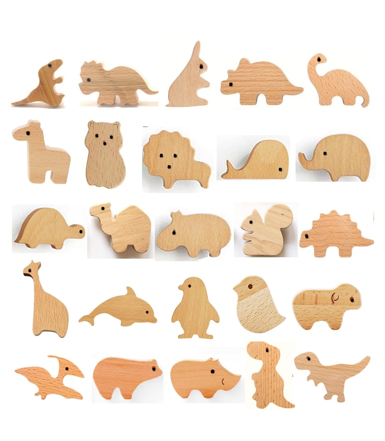 Wooden Dinosaur Knob made from Natural Beech Wood, Cute Dino Drawer Pull for Nursery and Kids Furniture.
Wooden Giraffe Knob made from Smooth Beech Wood, Tall Safari Animal Drawer Handle for Nursery Furniture.
Wooden Bear Knob made from Natural Beech Wood, Cute Woodland Drawer Pull for Baby Nursery Decor.
Rhino Shape Wooden Knob, Beech Wood Safari Animal Drawer Handle for Kids Room or Playroom Decor.