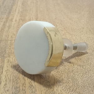 Decorative Marble Stone Cabinet Drawer Knobs with Brass Trim Marble Dresser Drawer Door Knobs Cupboard Handles