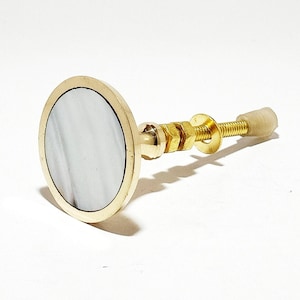 Brass Mother of Pearl Knob - Shell Knob - Abalone Drawer Knobs - Modern Cabinet Knob - Mother of Pearl Cabinet Knob Gold Details - MOP Pulls